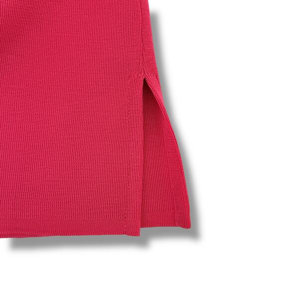 Ming Wang V Neck Acrylic Shell Tank Top Shirt Womens Size Small Deep Pink Coral - Picture 4 of 4